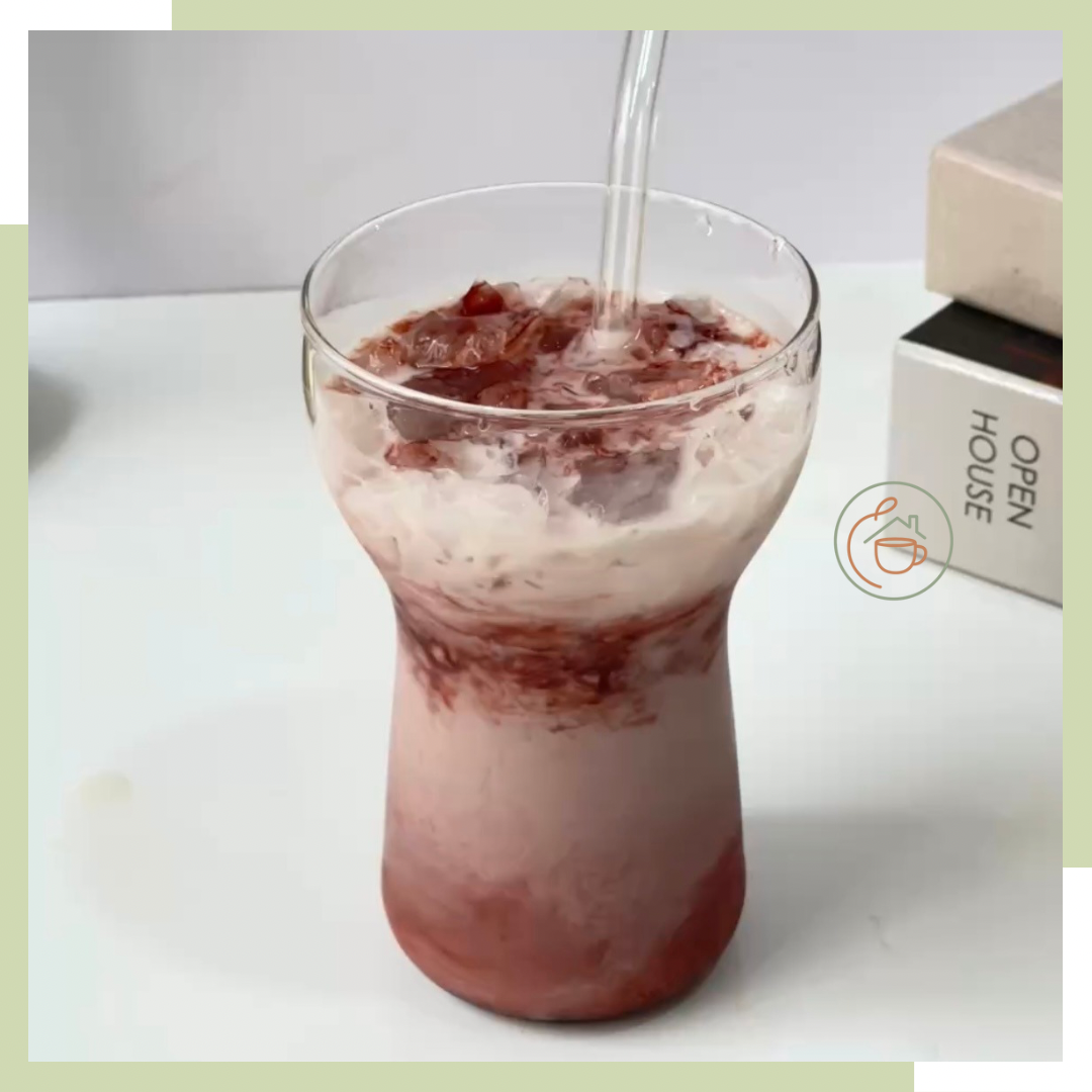 لیوان پیرکس اسموتی طرح قارچ یا شیپوری(دهن باز)