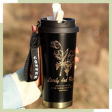 تراول ماگ دوحالته دماسنج دار طرحدار کافیcoffee