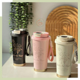 تراول ماگ دوحالته دماسنج دار طرحدار کافیcoffee